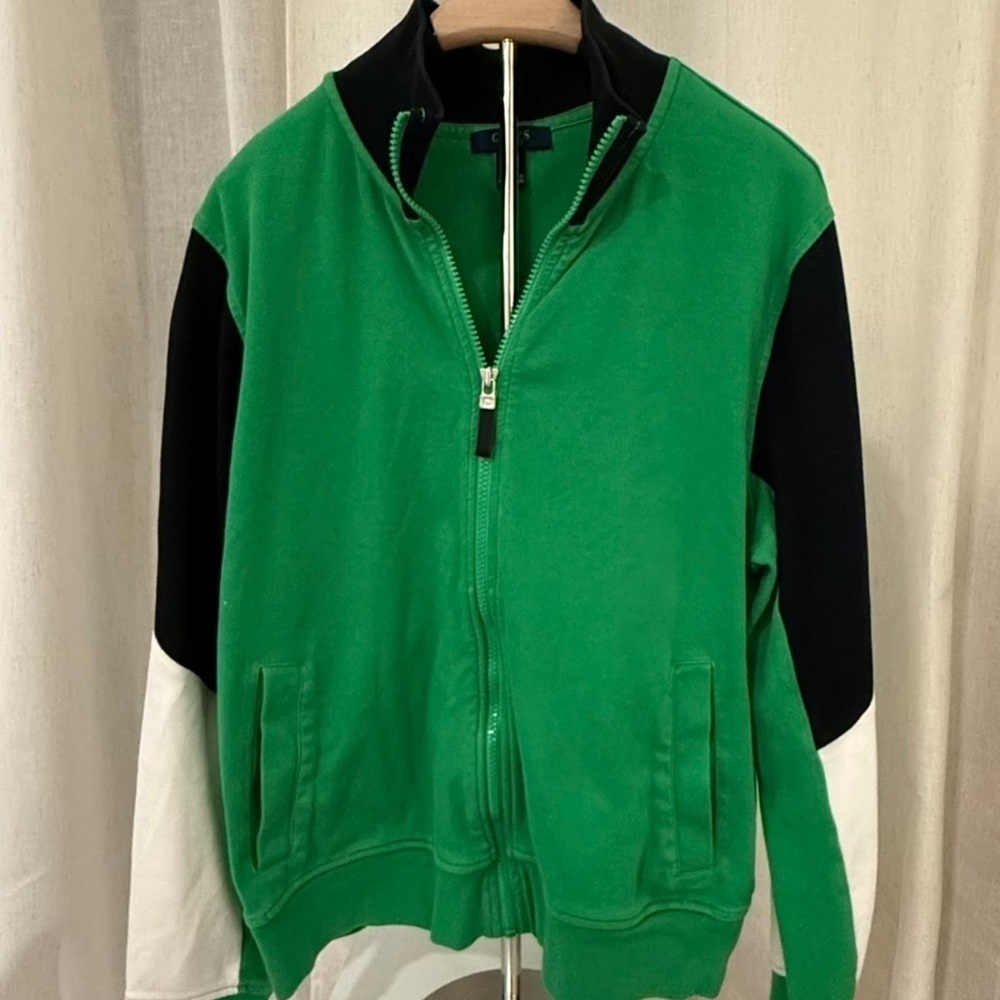 Chaps Vintage size xl green navy blue and white jacket - Picture 1 of 3